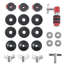 21PCS Cymbal Replacement Accessories, Standard Hi-Hat Clutch, Drum Cymbal Felt Pads Replacement compatible for Drum Set