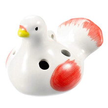 6-Hole Ceramic Ocarina Pigeon Fun Ocarina Portable Flute Instrument with Lanyard compatible for Music Lovers
