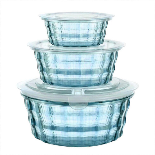 Plastic Fruit Box Fruit Containers with Tureen Bowl Container Blue