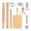 9Pcs Pasta Making Tools Set, Wooden Rolling Pin,Pastry Cutter Wheel 1