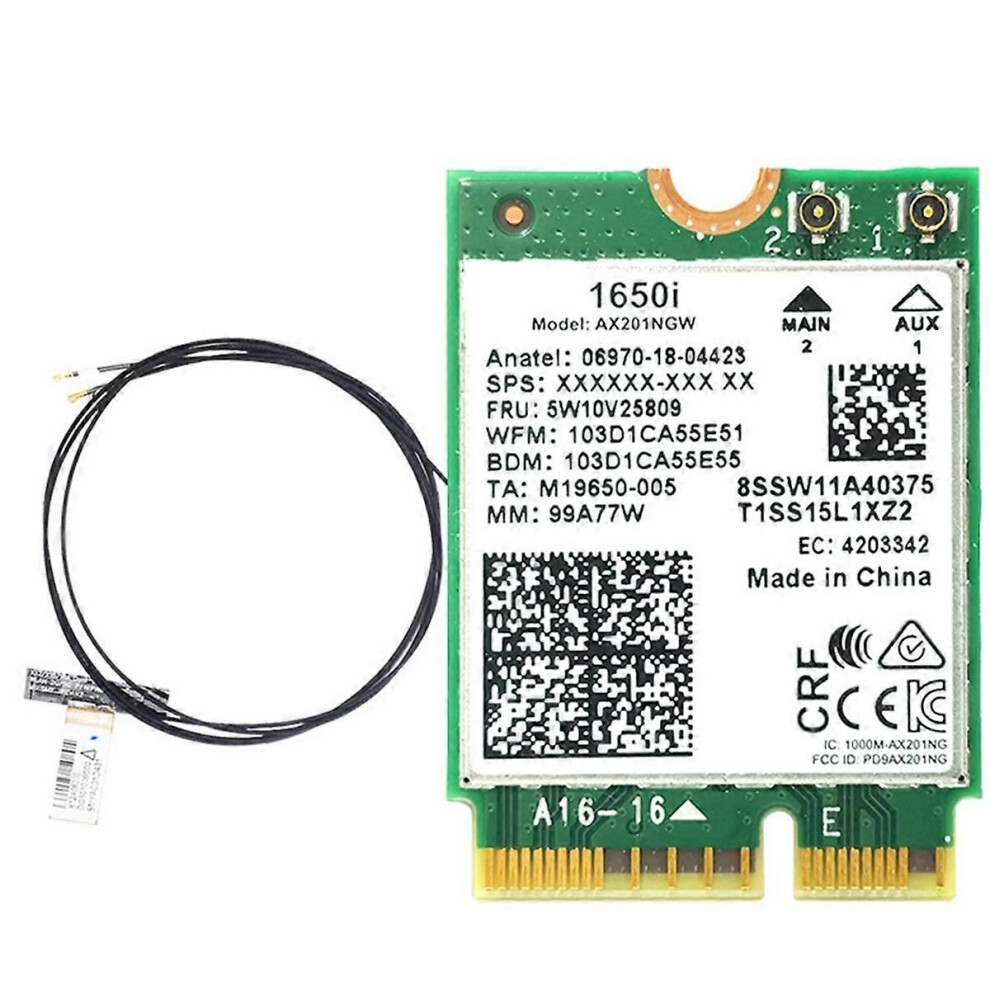 1650I Ax201ngw Wifi Card+2Xantenna 3000Mbps Wifi6 2.4G/5G Dual-Band 9409192047878