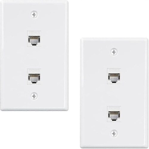 Πλακέτα τοίχου Ethernet 2 θυρών, θηλυκή σε θηλυκή υποδοχή τοίχ