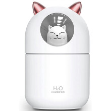 Cute Cat Cool Mist Humidifier compatible for Home,Cat Night Light White