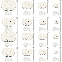 180 pezzi 8 misure Giunti per bambole in legno e dischi in fibra di legno 8-24 mm Giunti per bambole