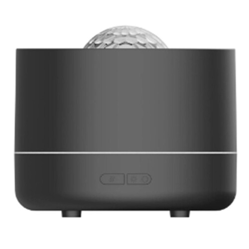 Humidifier with Starry Projector, Aromatherapy Diffuser & Flame Effect, USB Rotate Projection Light