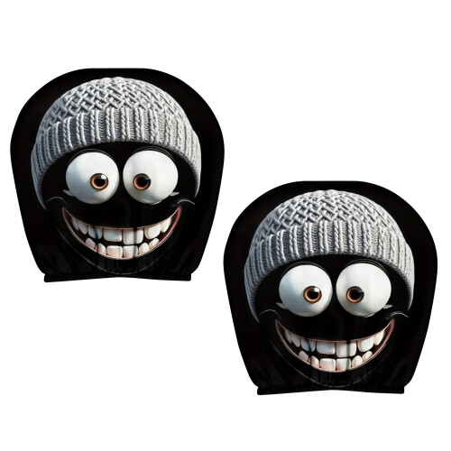 Housses d'appui-tête de siège de véhicule-chapeau gris