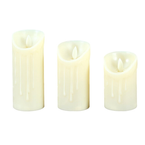 3LED flammeløse bloklys – batteridrevet
