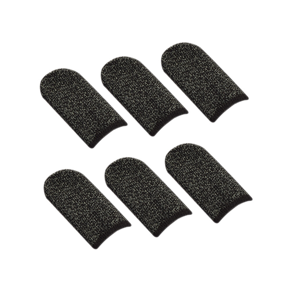 Professional Gaming Finger Cots 18-Pin Copper Fiber Anti-Sweat And Non-Slip Competitive Edition 6Pcs Black 4711734919037