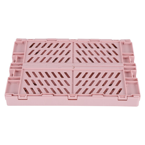 Collapsible Crate Plastic Folding Storage Box Basket Utility Cosmetic Container