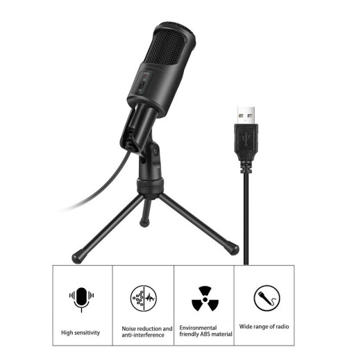 USB Microphone,Condenser Microphone for Computer PC Mic with Stand for Recording,Podcast,Gaming,Streaming Mic for Skype