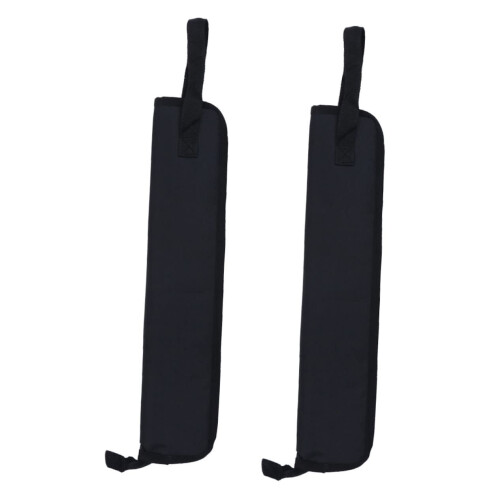 2 Pack Drumstick Bag Dual Shoulder Design Thickened Protective Case for Mallets and Accessories Black
