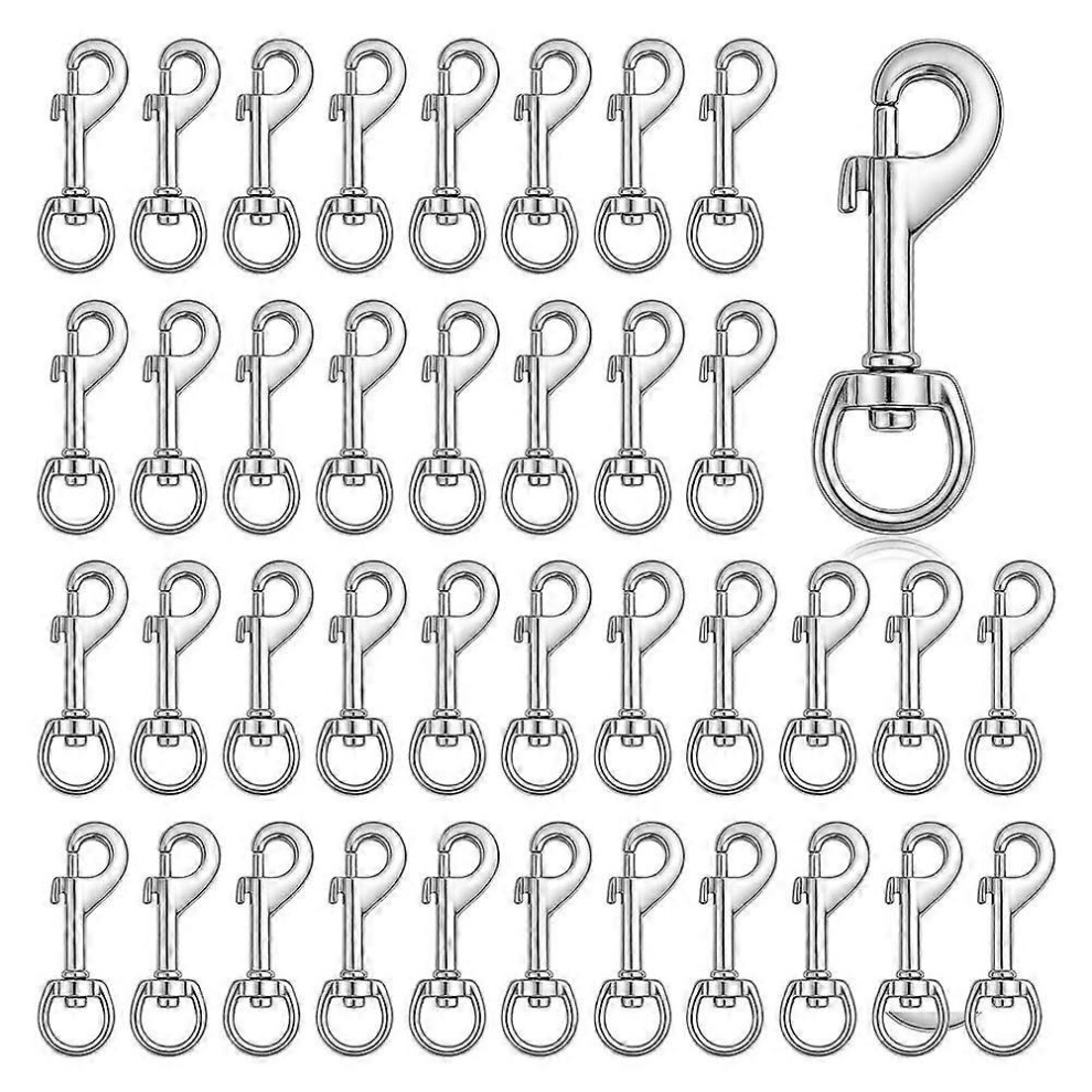50 Pcs Swivel Snap Hooks, Heavy Duty 2.7 Inch Metal Clips For Dog Leash, Flagpoles, Hammocks 9409192049407