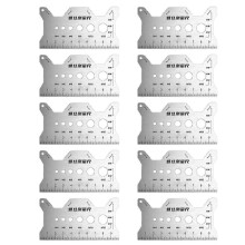 10PCS Thread Checker Screw Measurement Ruler Stainless Steel Caliper Metric Gauge Tool for Measuring Screw Pitch