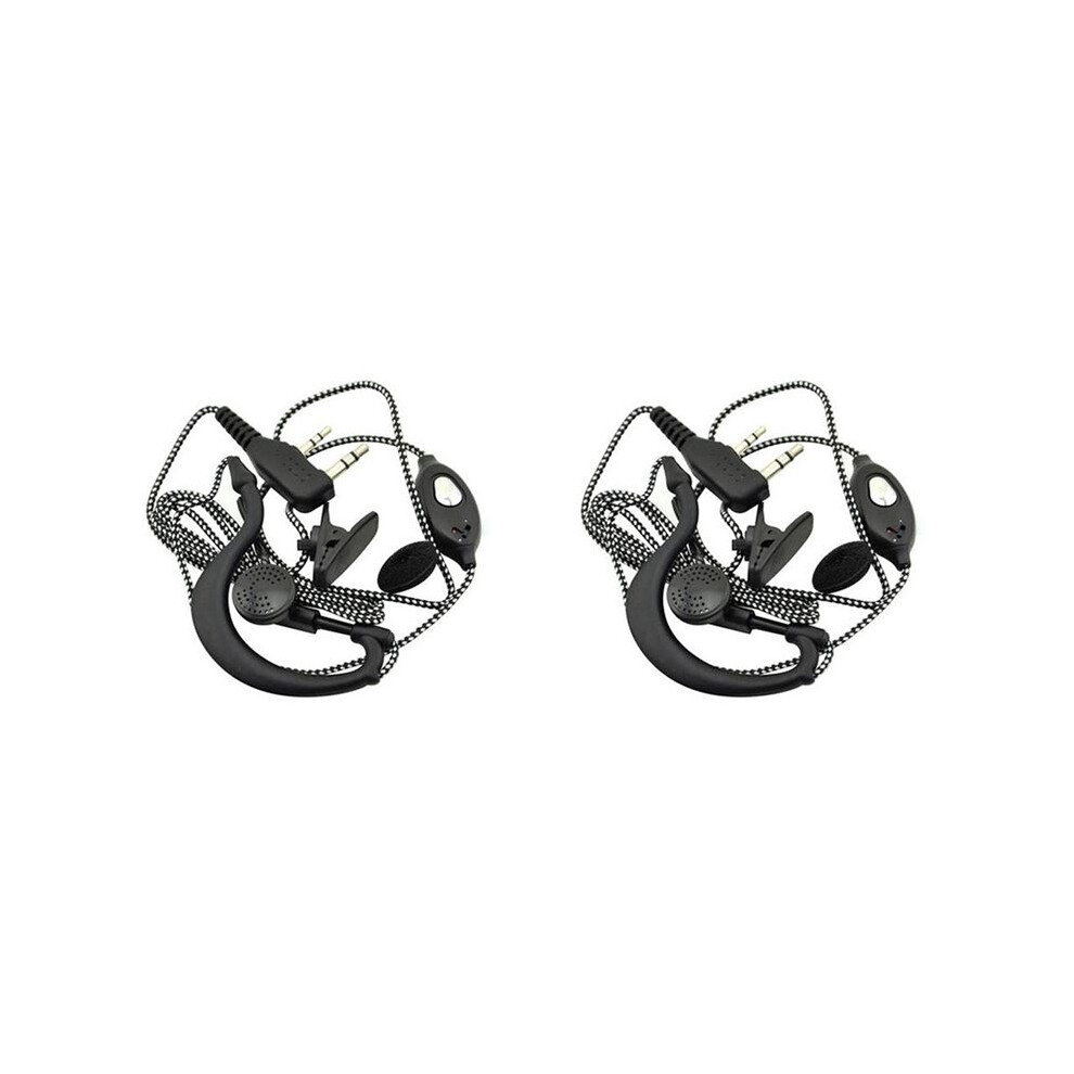 Photos - Radio / Clock 2X 2PIN Earpiece Headset Mic for Radio Security Walkie Talkie High Quality Ear Hook Earbud Interphone for UV5R