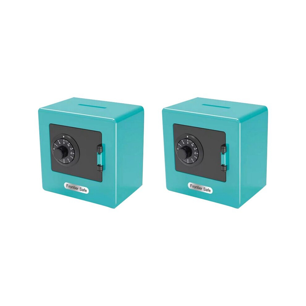 2X Atm Rotating Password Bank Money Box Cash Coin Saving Boxes Simulation Bank Safe Deposit Toy Children Jewelry, Cyan 6031146255539