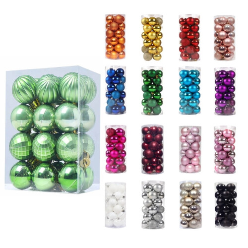 Christmas balls blue 3 cm 24 pieces