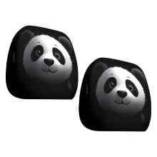 Vrolijke cartoon-panda-thema auto-hoofdsteunbeschermers-Type A