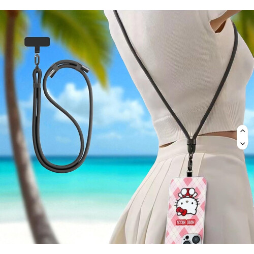Phone Lanyard Adjustable Crossbody Strap AntiTheft Universal Fit with Durable Alloy Buckle Gray 1