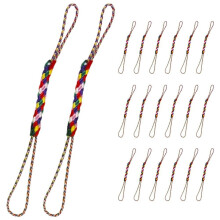 20 Pcs Colorful Braided Phone Lanyard Set DIY Phone Charm Kit Cute Strap for Cellphone or Keychain