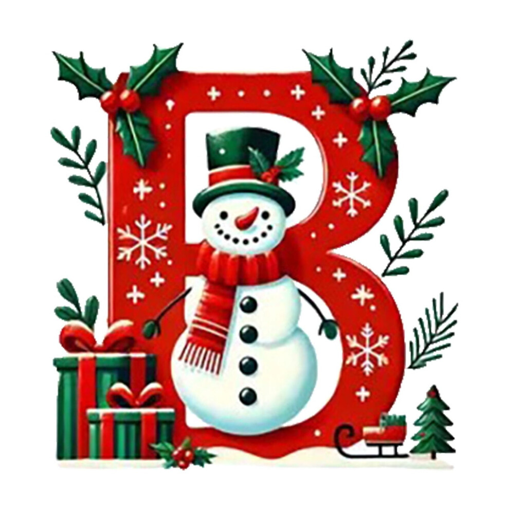 Acrylic Alphabet Christmas Tree Ornament, 8 cm, 1 pc-image-OPC-PTHJDQ6-NEW