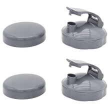 2X Blender Cups Flat Lid and Flip Top To-Go Lid Replacement Parts Compatible for Nutribullet Blender Juicer 600W 900W