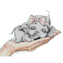 Kreuzstich-Kits Gestempelt für Erwachsene AnfäNger Kinder 11CT DIY Handgefertigte Stickerei Handarbeit Kit - Baby Elephant 27X22Cm