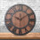 Retro Wooden Gear Wall Clock, 31cm, Black 1