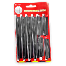 8PCS Car Door Edge Guard Strips Rubber Protection Against-Black