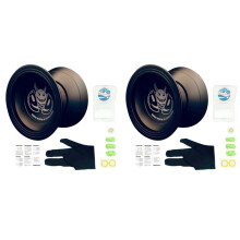 2X BEBOO YOYO A1 Yoyo for Kids,Yoyo for Beginners Aluminum Alloy Yoyo,Easy to Return and Practise Tricks,Black
