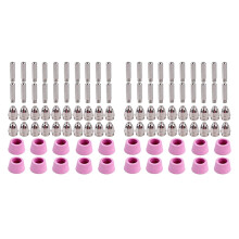 100Pcs Plasma Cutter Torch Consumables Electrode Nozzles Cups Kit for AG-60 SG-55 WSD-60 Fit CUT-60 LGK-60 Plasma Cutter