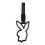 Vehicle Warning Racing Tow Strap In Fun Rabbit Design-Black 1