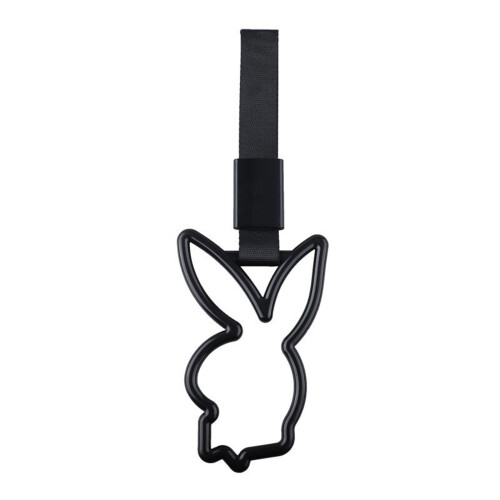Vehicle Warning Racing Tow Strap In Fun Rabbit Design-Black