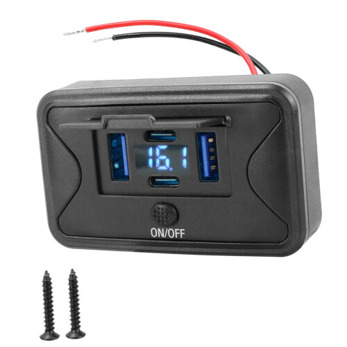 Advanced 108W Automotive Charging Power Adapter With LED-Blue