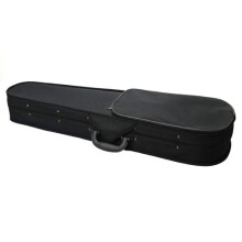 Black Oxford Fabric Violin Hard Case with Triangle Interior, Lightweight Compact Design 31.29x10.04x4.72 in