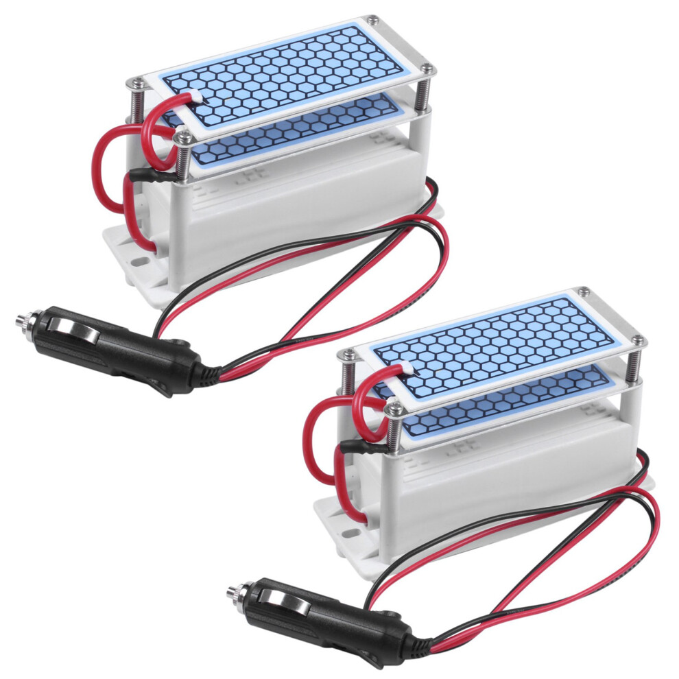 2X Ozone Generator Car 12V 10G Portable Ceramic Plate Air Purifier Air Sterilizer Car Ozone Air Air Cleaner Ozonizer 4712609025853