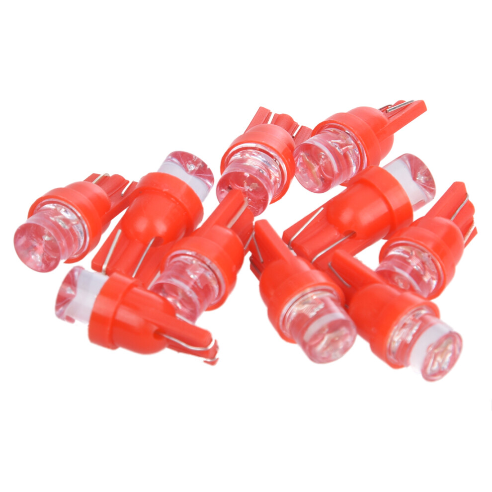 10 X T10 W5w 501 168 194 Led Car Dashboard Side Wedge Bulb Lamp 12V Red/Light 4712743957843