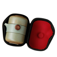 2 Set Japanese-Style Ceramic Teapot Lid Bowl Teacup Handmade Portable Travel Office Tea Set, Green & Black