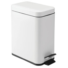 Poubelle à Pédale de 5 L avec Couvercle, Poubelle Compacte avec Sac Amovible et Poignée pour Salle de Bain, Cuisine, Bureau