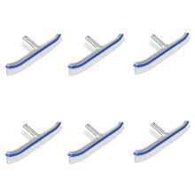 6X Cepillo para Piscina, Cepillo para Pared Y Azulejos de Piscina Cabezal de Cepillo para Poste de Limpieza de Piscina de 18 Pulgadas Cepillo de