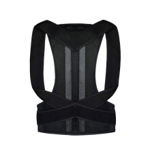 Posture Corrector for Men and Women Adjustable Back Support Brace with Clavicle and Bone Care Design Black XL