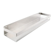 Brushed 50cm Bathroom Corner Shelf, Matte Black Wall Mounted Shower Storage Rack for Shampoo