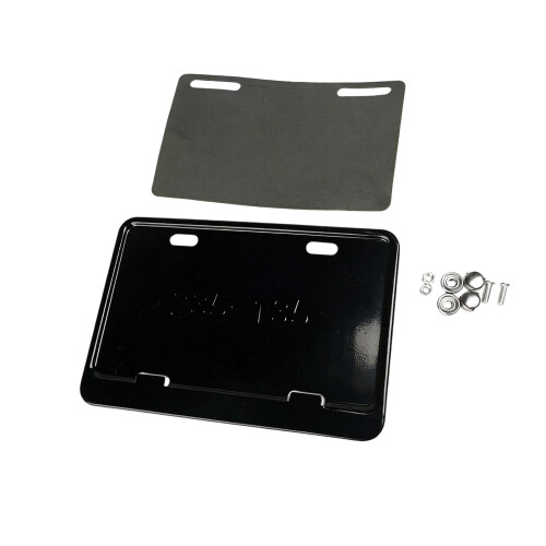 Aluminum Alloy Construction Motorcycle License Plate-Black