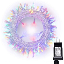 Extra lange LED-lichtslinger van 23 meter met meerdere kleuren en 8 standen voor feestelijke sfeer binnen en buiten.