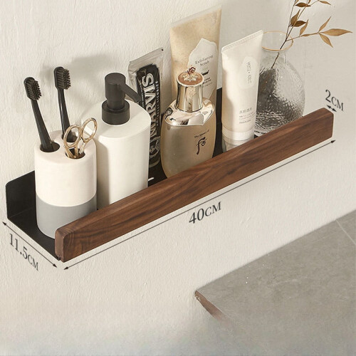 Wall-mounted bathroom shelf floating storage rack