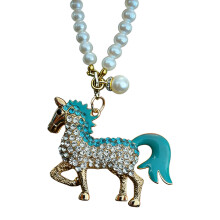 3D Horse Hanging Decoration Safe For Rearview Mirror-Blue