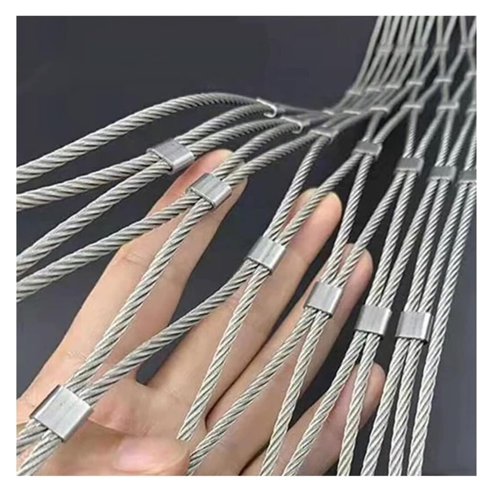 304 Stainless Steel Rope Mesh Fence 1X20m Flexible Handwoven Corrosion Resistant Safety Net 9310869843276