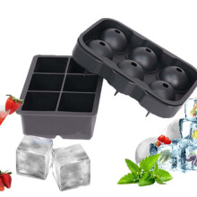 ChillMaster Eiskugelformer, größere Eiswürfel für langsames Schmelzen, lebensmittelechte Silikon-Eiskugelformen, wiederverwendbar und BPA-frei,