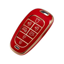Key Shell for 2022 7 Buttons Remote Key Fob Case Sleeve-Red
