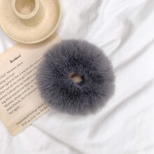 Plush Hair Bands for Women, Soft Imitation Rabbit Fur Scrunchies, Gentle Hair Protection, Multi‑Color