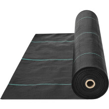 Heavy Duty Weed Barrier Fabric 3.2oz 6x100FT Woven Landscape Fabric Water‑Permeable Ground Cover Mat for Garden, Yard, Flower Bed